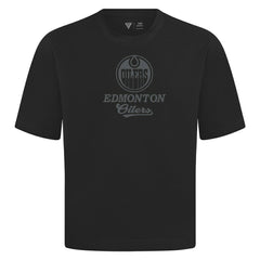 Edmonton Oilers Levelwear Shadow Surge Luxe Signature Knit T-Shirt - Black | NHL on sale