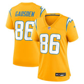 Oronde Gadsden Los Angeles Chargers Women's Alternate Charger Power Game Jersey - Gold - Nike
