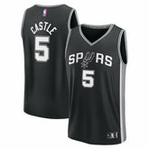 Fanatics Stephon Castle San Antonio Spurs Fast Break Replica Jersey Black Icon Edition