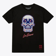 Atlanta Braves Mitchell & Ness Women's Sugar Skull Boxy T-Shirt Outlet