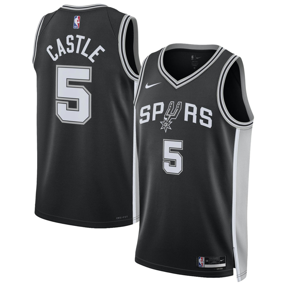 Nike Stephon Castle San Antonio Spurs Unisex Swingman Jersey Icon Edition Black