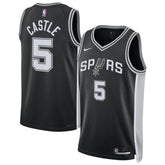 Nike Stephon Castle San Antonio Spurs Unisex Swingman Jersey Icon Edition Black