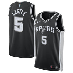 Nike Stephon Castle San Antonio Spurs Unisex Swingman Jersey Icon Edition Black