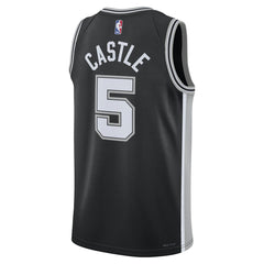 Nike Stephon Castle San Antonio Spurs Unisex Swingman Jersey Icon Edition Black