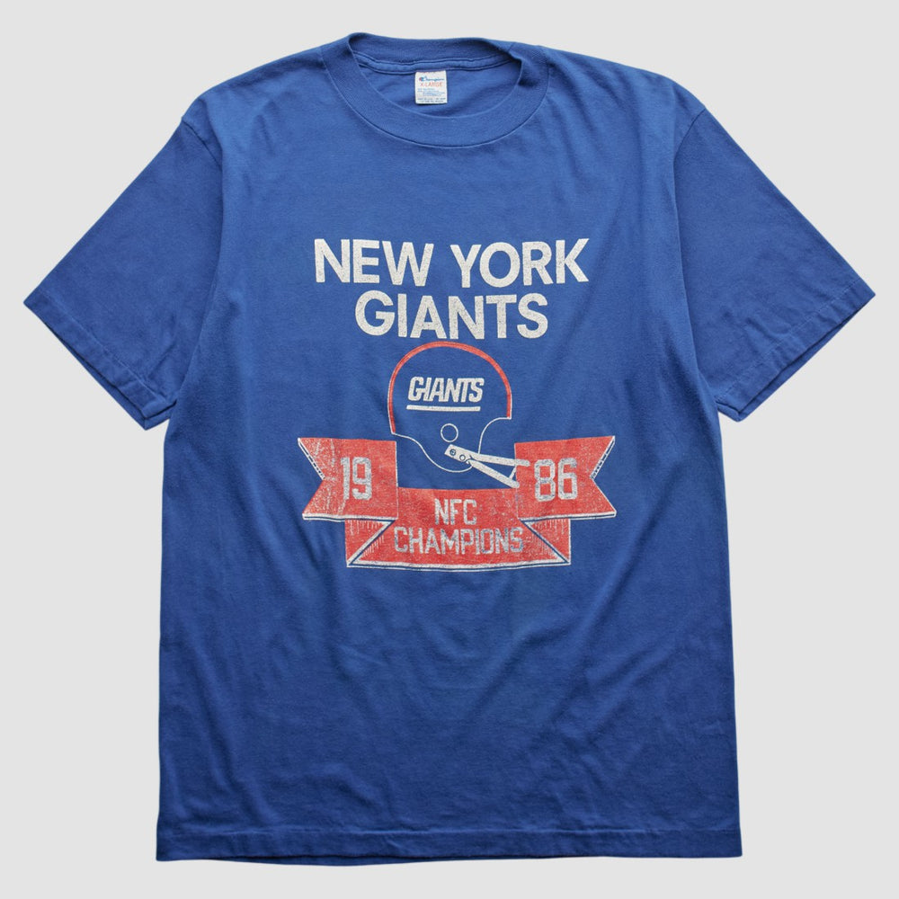 New York Giants Champion 1986 T-shirt - Blue Vintage - Fanatics