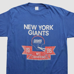 New York Giants Champion 1986 T-shirt - Blue Vintage - Fanatics