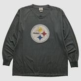 Pittsburgh Steelers NFL 2000s Long Sleeve T-shirt - Charcoal Vintage - Fanatics