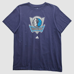Adidas Dallas Mavericks 2000s T-shirt Navy Vintage