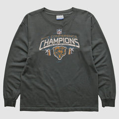 Chicago Bears Reebok 2000s Long Sleeve T-shirt - Charcoal Vintage - Fanatics
