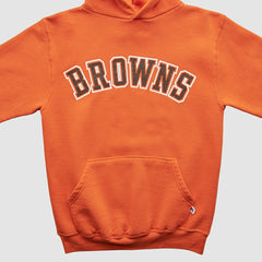 Cleveland Browns Russell 90s Hooded Pullover Sweatshirt - Orange Vintage - Fanatics