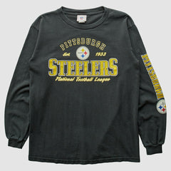 Pittsburgh Steelers NFL 2000s Long Sleeve T-shirt - Charcoal Vintage - Fanatics