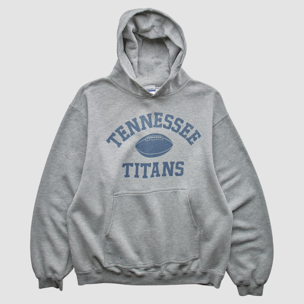Tennessee Titans Reebok 2000s Hooded Pullover Sweatshirt - Heather Gray Vintage - Fanatics