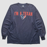 Houston Texans NFL 2010s Long Sleeve T-shirt - Navy Vintage - Fanatics
