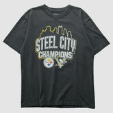 Pittsburgh Steelers Reebok 2009 T-shirt - Charcoal Vintage - Fanatics