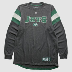 New York Jets NFL 2010s Long Sleeve T-shirt - Gray Vintage - Fanatics
