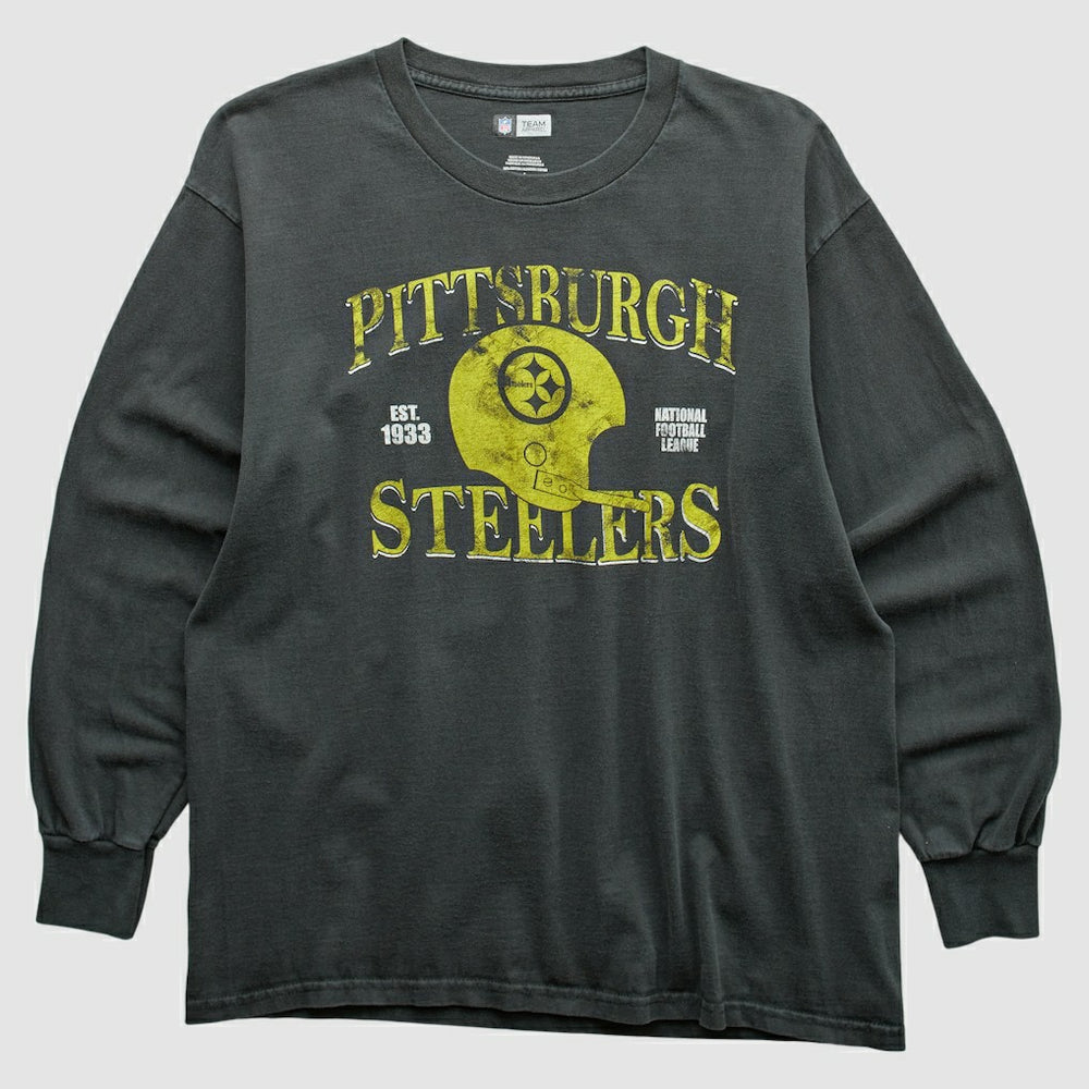 Pittsburgh Steelers NFL 2010s Long Sleeve T-shirt - Charcoal Vintage - Fanatics