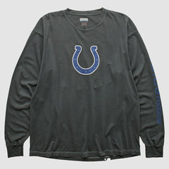 Indianapolis Colts Reebok 2000s Long Sleeve T-shirt - Charcoal Vintage - Fanatics