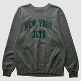 New York Jets Champion 2000s Pullover Sweatshirt - Charcoal Vintage - Fanatics