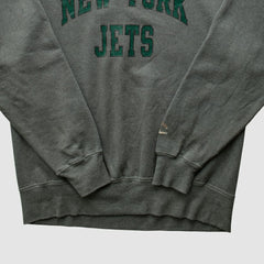 New York Jets Champion 2000s Pullover Sweatshirt - Charcoal Vintage - Fanatics