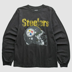 Pittsburgh Steelers Reebok 2010s Long Sleeve T-shirt - Black Vintage - Fanatics