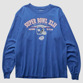 New York Giants Reebok 2008 Long Sleeve T-shirt - Blue Vintage - Fanatics