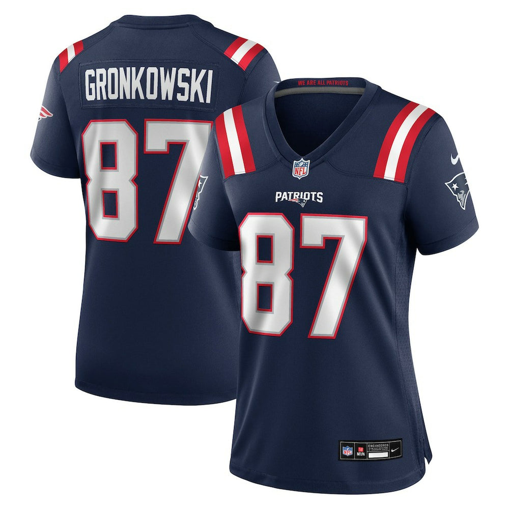 Rob Gronkowski New England Patriots Women's Team Retired Player Game Jersey - Navy - Nike