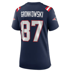 Rob Gronkowski New England Patriots Women's Team Retired Player Game Jersey - Navy - Nike
