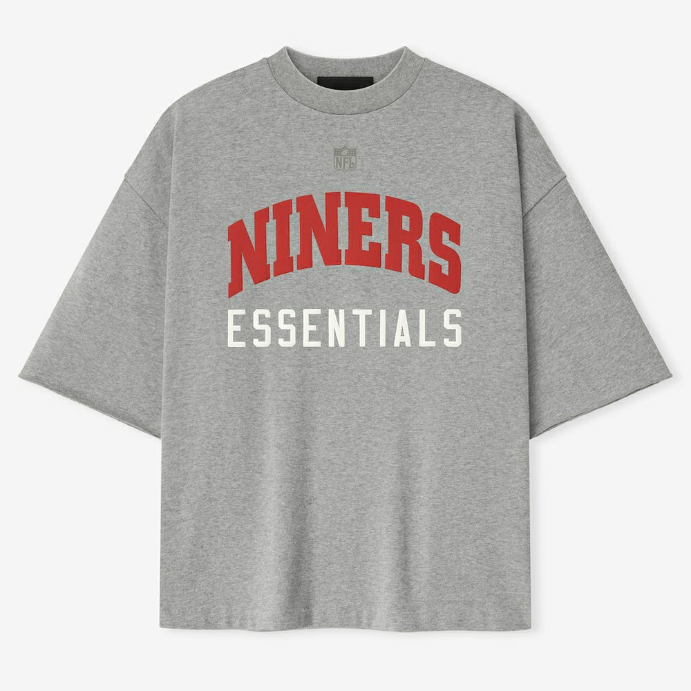 San Francisco 49ers Fear of God x NFL Unisex 3/4-Sleeve T-Shirt - Heather Gray - NFL