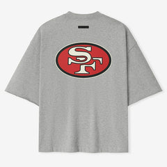 San Francisco 49ers Fear of God x NFL Unisex 3/4-Sleeve T-Shirt - Heather Gray - NFL