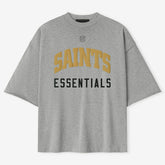 New Orleans Saints Fear of God x NFL Unisex 3/4-Sleeve T-Shirt - Heather Gray - NFL