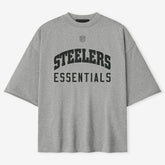 Pittsburgh Steelers Fear of God x NFL Unisex 3/4-Sleeve T-Shirt - Heather Gray - NFL
