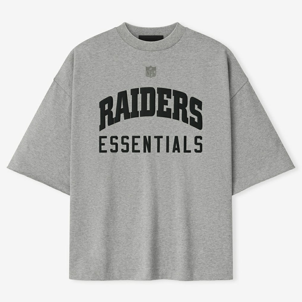 Las Vegas Raiders Fear of God x NFL Unisex 3/4-Sleeve T-Shirt - Heather Gray - NFL