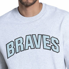 Atlanta Braves Starter Face of Ice Blue French Terry Sweatshirt Discount