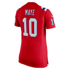 Drake Maye New England Patriots Women's Alternate Game Jersey - Red - Nike