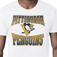 Pittsburgh Penguins Starter Comic Style Team Graphic T-Shirt - White | NHL Lifestyle