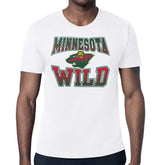 Minnesota Wild Starter Comic Style Team Graphic T-Shirt - White | NHL Lifestyle