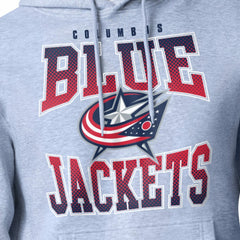 Columbus Blue Jackets Starter Comic Style Team Graphic Hoodie - Gray | NHL sale