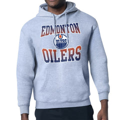 Edmonton Oilers Starter Comic Style Team Graphic Hoodie - Gray | NHL on sale