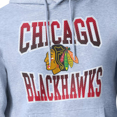 Chicago Blackhawks Starter Comic Style Team Graphic Hoodie - Gray | NHL near me