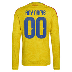 Adidas - Colombia National Team FIFA x World Cup 2026 Home Replica Long Sleeve Custom Jersey - Yellow