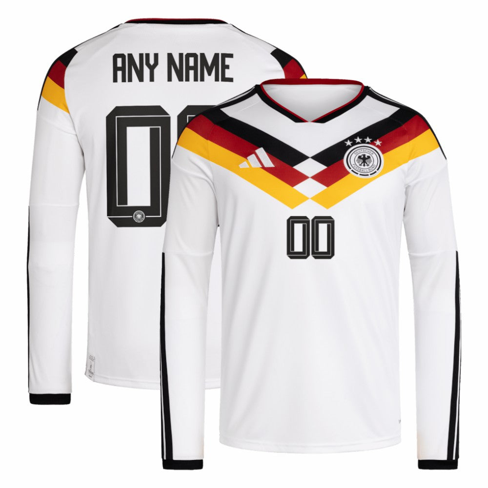 Adidas - Germany National Team FIFA x World Cup 2026 Home Replica Long Sleeve Custom Jersey - White