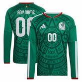 Adidas - Mexico National Team 2026 Home Replica Long Sleeve Custom Jersey - Green