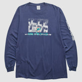 Miami Dolphins 2000s Long Sleeve T-shirt - Navy Vintage - Fanatics