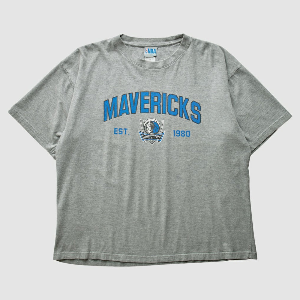 Vintage Dallas Mavericks NBA 2000s T-shirt Heather Gray