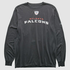 Atlanta Falcons Reebok 2000s Long Sleeve T-shirt - Charcoal Vintage - Fanatics