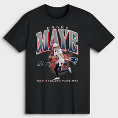 Drake Maye New England Patriots Big & Tall Player Hype T-Shirt - Black - NFL