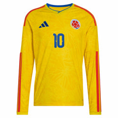Adidas - James Rodriguez Colombia National Team 2026 Home Replica Long Sleeve Jersey - Yellow