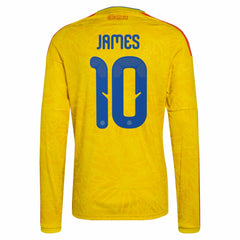 Adidas - James Rodriguez Colombia National Team 2026 Home Replica Long Sleeve Jersey - Yellow