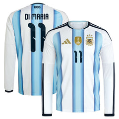 Adidas - Angel Di Maria Argentina National Team 2026 Home Replica Long Sleeve Jersey - White