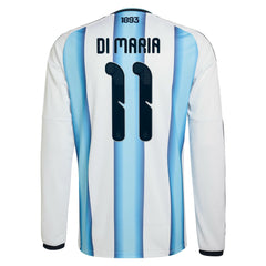 Adidas - Angel Di Maria Argentina National Team 2026 Home Replica Long Sleeve Jersey - White